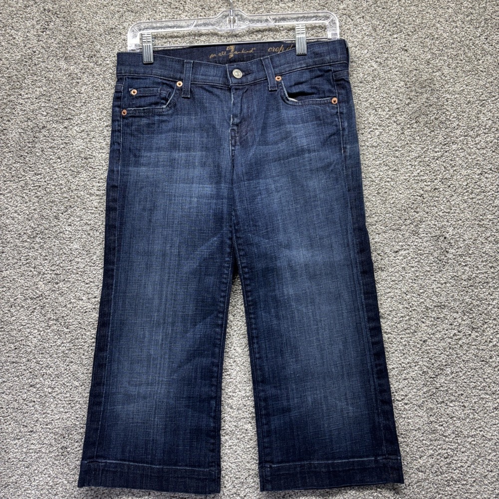 7 For All Mankind Women's Crop Dojo Jeans Sz 26 (30x20) - USA Made p348380S-380s